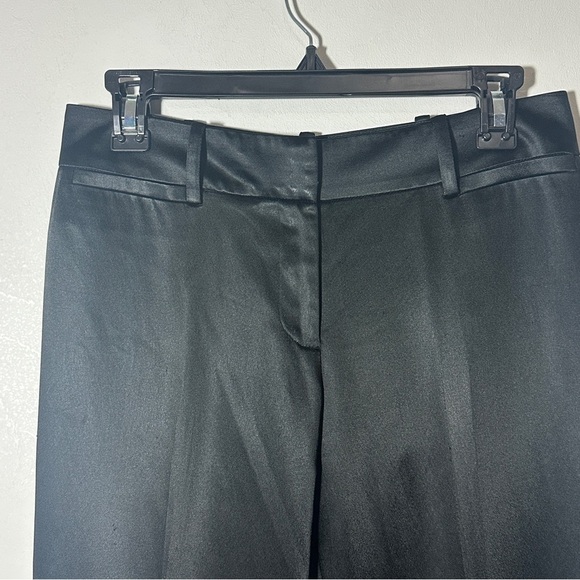 Ann Taylor Black Flat Front Dress Pants Size 4P Officecore - Picture 2 of 7